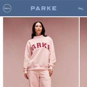 Parke Valentines Varsity Mockneck- peony & crimson❤️💕